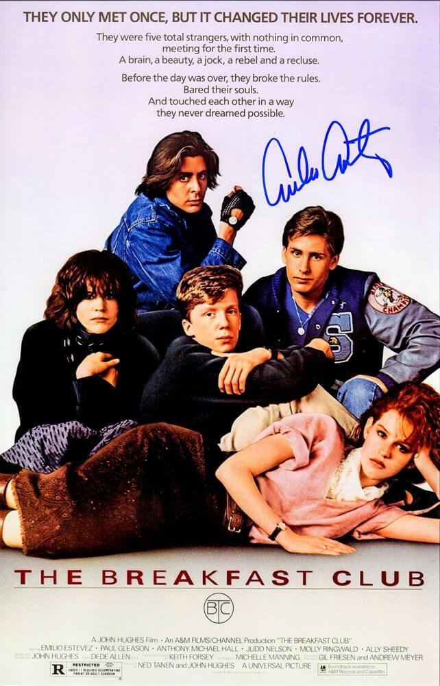 Emilio Estevez Signed The Breakfast Club 11x17 Movie Poster Schwartz Sports COA Autographed