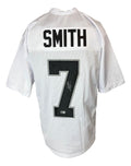 Geno Smith Signed Custom Jersey Beckett COA Las Vegas Raiders White Autograph