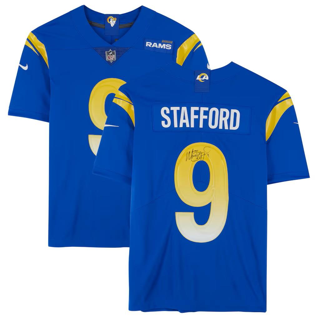 Matthew Stafford Signed Los Angeles Rams Nike Authentic Jersey Fanatics Hologram COA