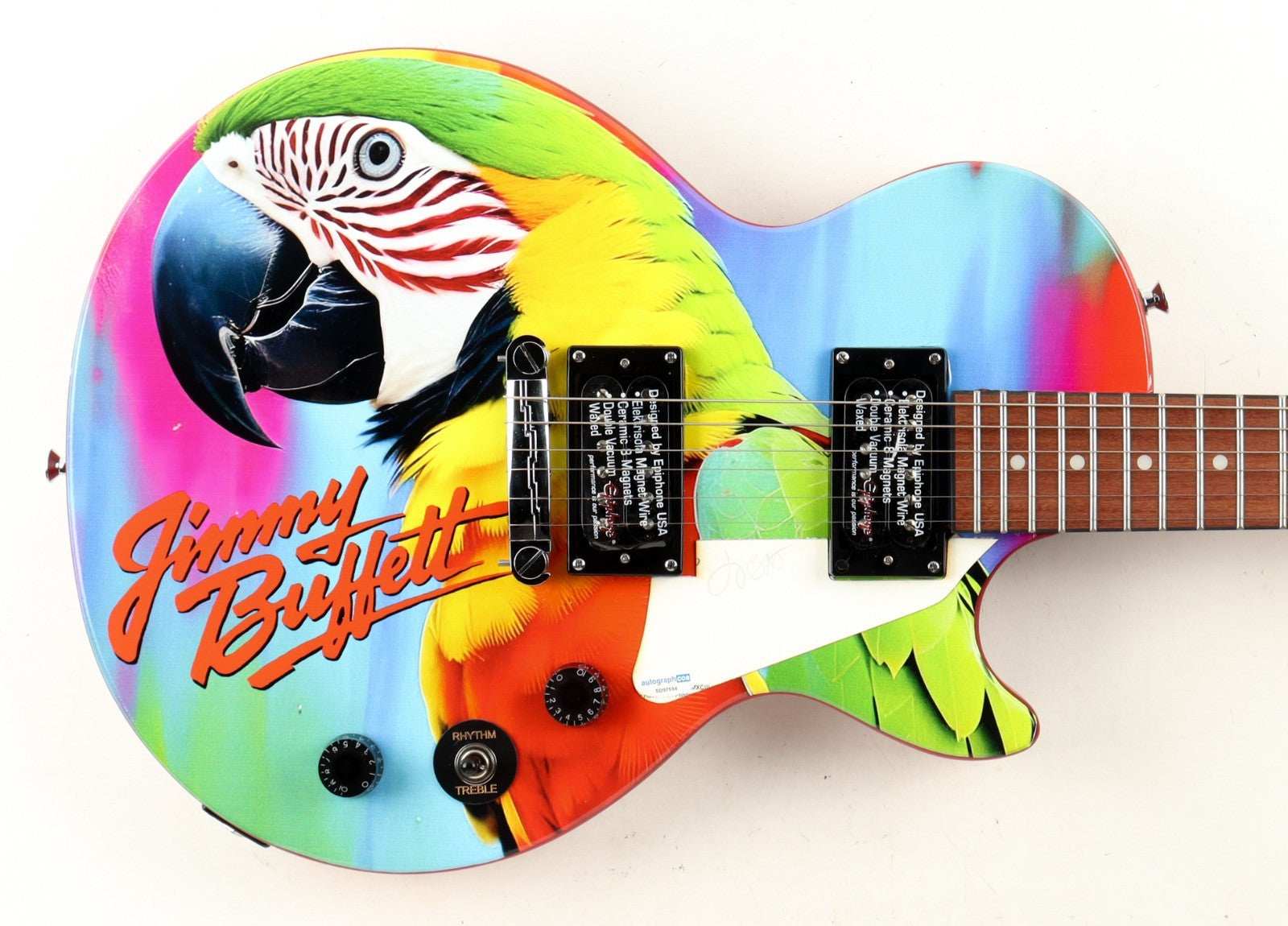 Jimmy Buffett Margaritaville Autographed Custom Epiphone Guitar - ACOA