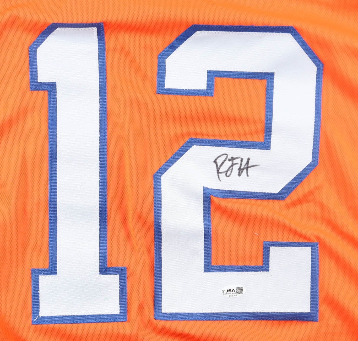 RJ Harvey Signed Jersey Denver Broncos Autographed Auto JSA