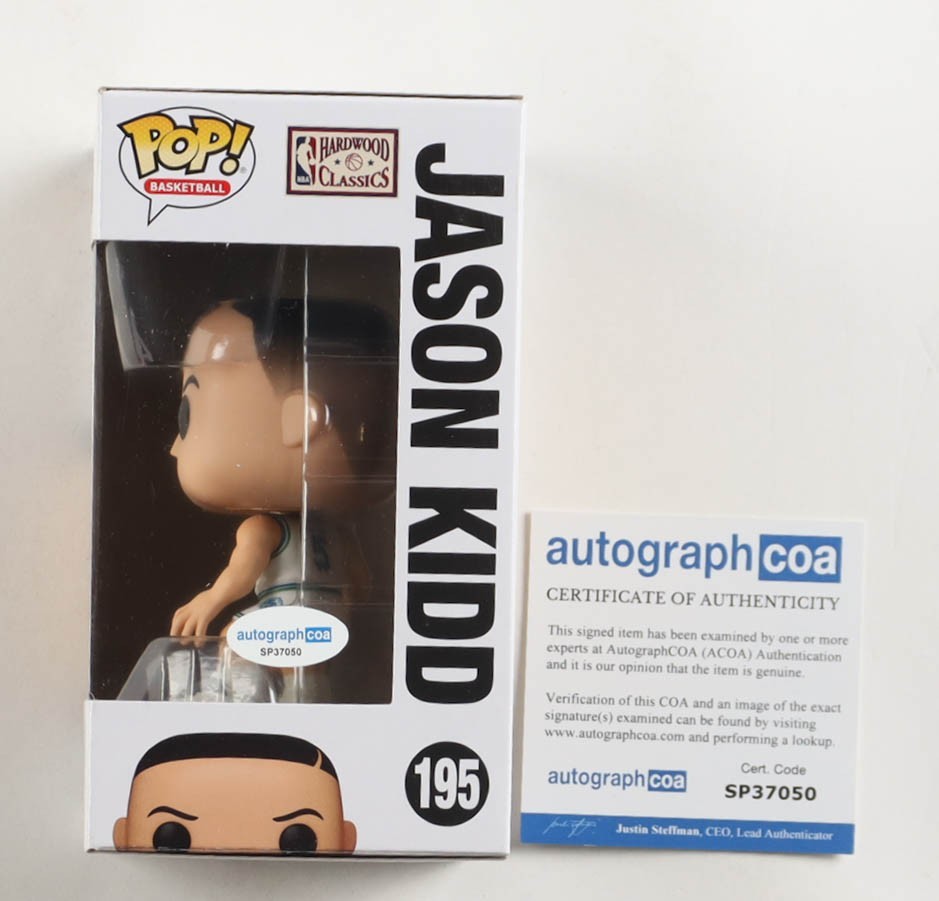 Jason Kidd Signed Mavericks #195 Funko Pop! Vinyl Figure (AutographCOA)