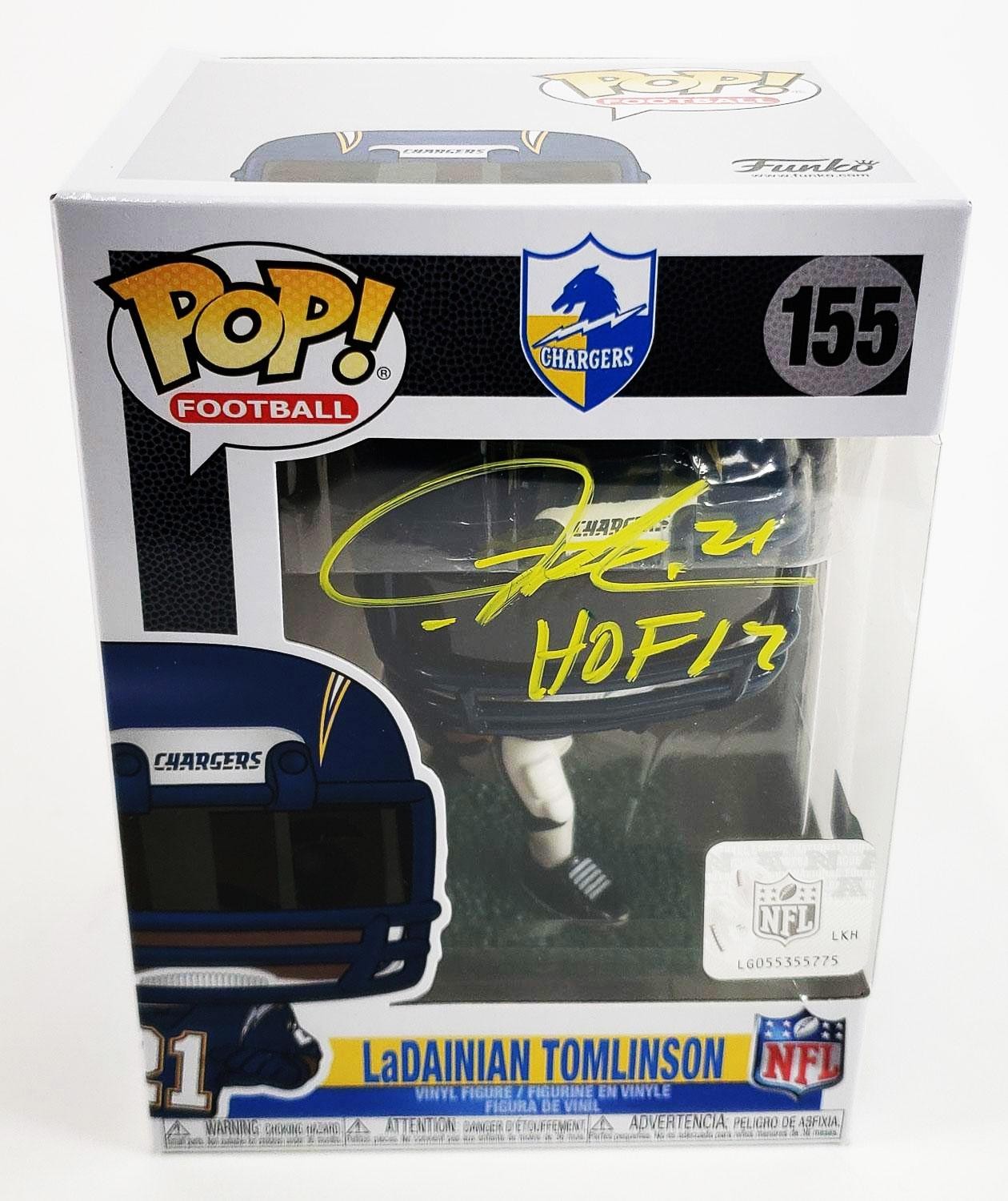 LaDainian Tomlinson Autographed San Diego Chargers Funko Pop! Vinyl Figure #155