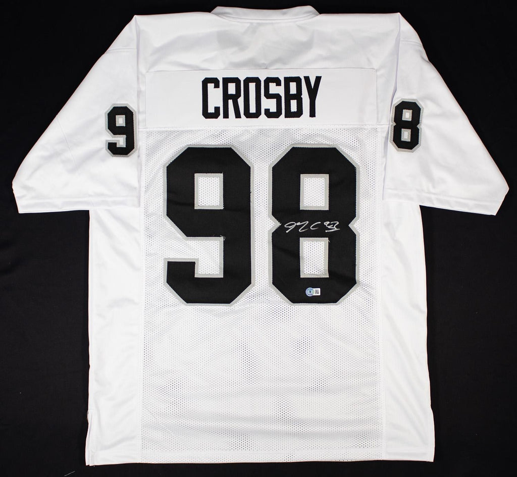 Maxx Crosby Autographed Las Vegas Raiders Custom Jersey – Beckett Witness Certif