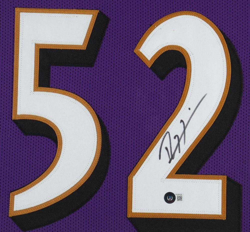🏈 Ray Lewis Signed Custom Framed Jersey Display – Beckett Certified
