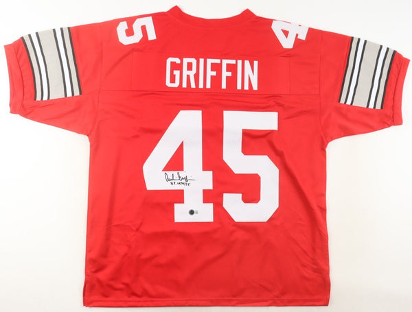Archie Griffin Signed Jersey Inscribed "H.T. 1974/75" (Beckett)