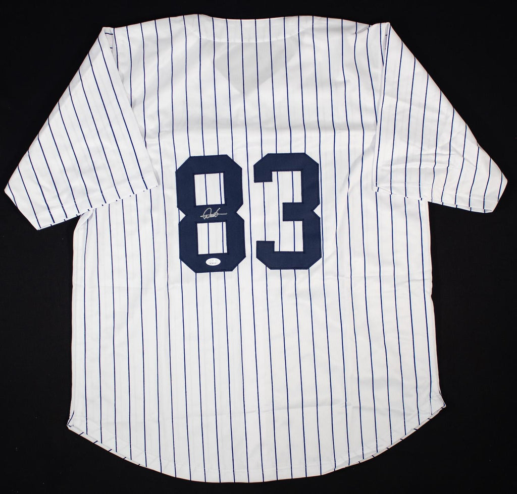 Deivi García Autographed New York Yankees Custom Jersey – JSA Witness Certified