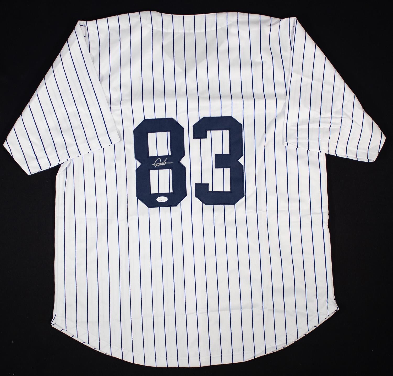 Deivi García Autographed New York Yankees Custom Jersey – JSA Witness Certified