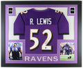 🏈 Ray Lewis Signed Custom Framed Jersey Display – Beckett Certified