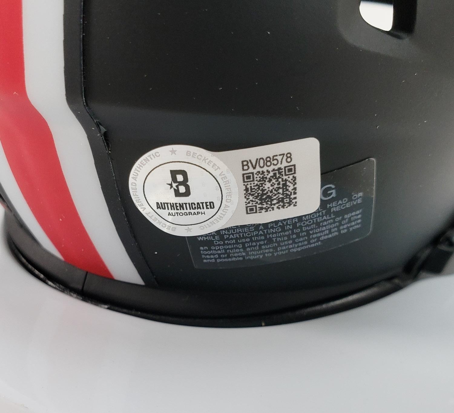 Justin Fields Signed Ohio State Buckeyes Eclipse Alternate Speed Mini Helmet | B