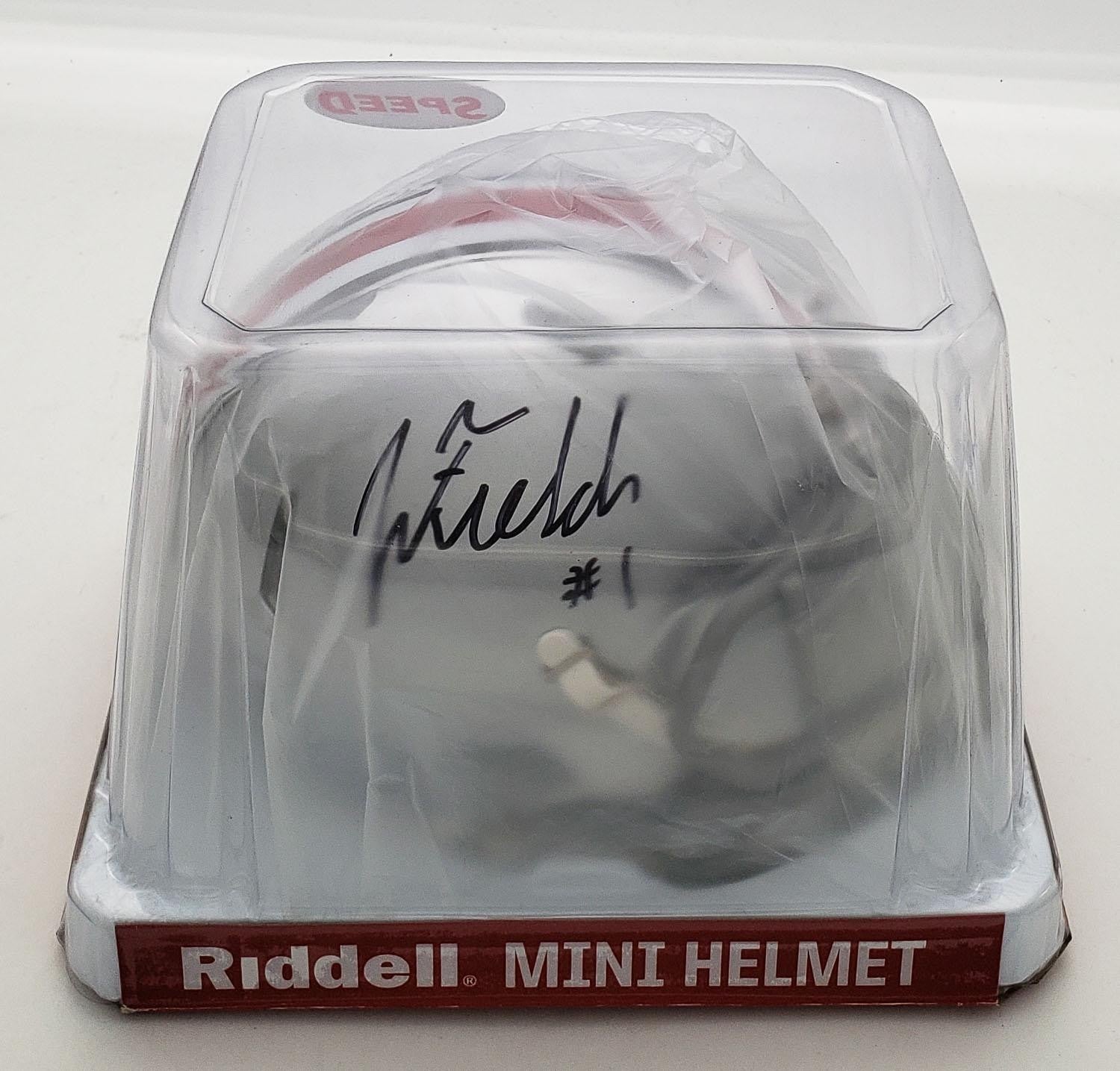 Justin Fields Autographed Ohio State Buckeyes Speed Mini Helmet – Beckett Certif