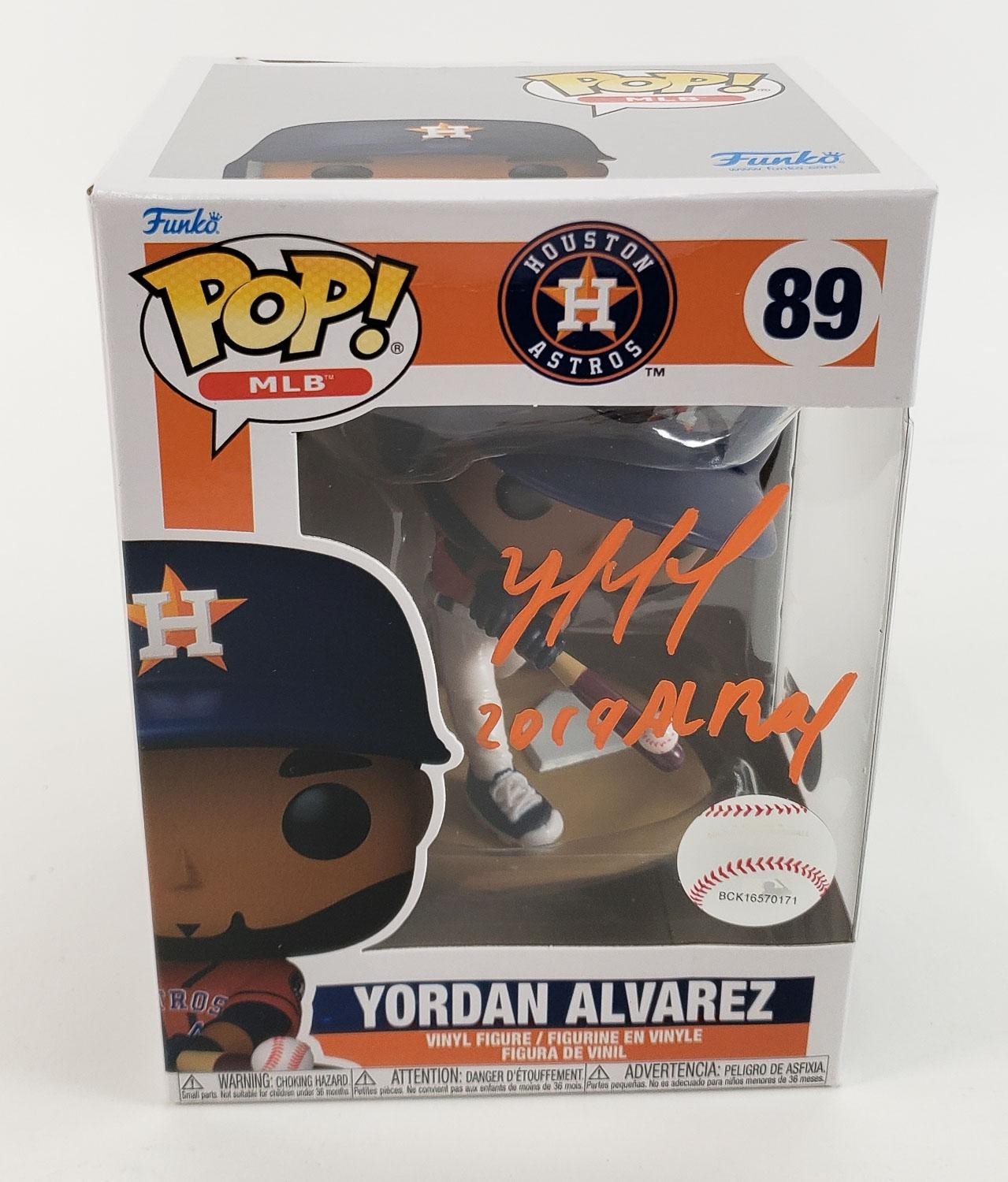 Yordan Alvarez "2019 AL ROY" Signed Houston Astros Funko Pop Vinyl Figurine (Bec
