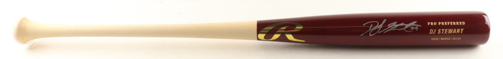 DJ Stewart Signed Rawlings Player Model Baseball Bat – Baltimore Orioles | JSA C