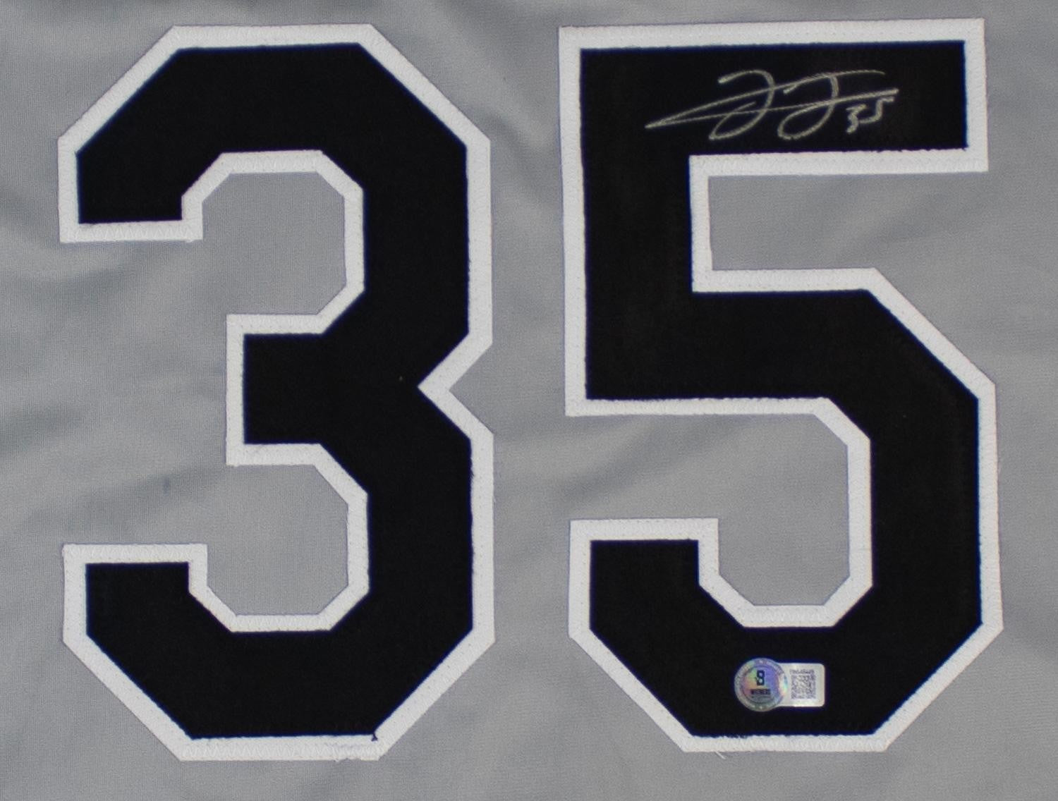 Frank Thomas Autographed Chicago White Sox Custom Jersey – Beckett Witness Certi