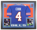 James Cook Signed Custom Framed Jersey Display – Beckett Certified