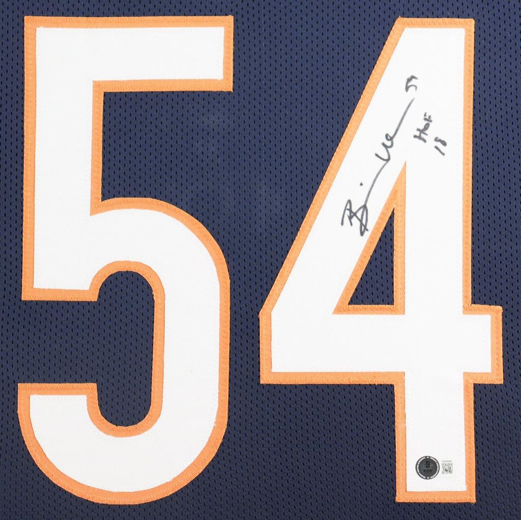 Brian Urlacher Signed Custom Framed Jersey Display – “HOF 18” Inscription | Beck