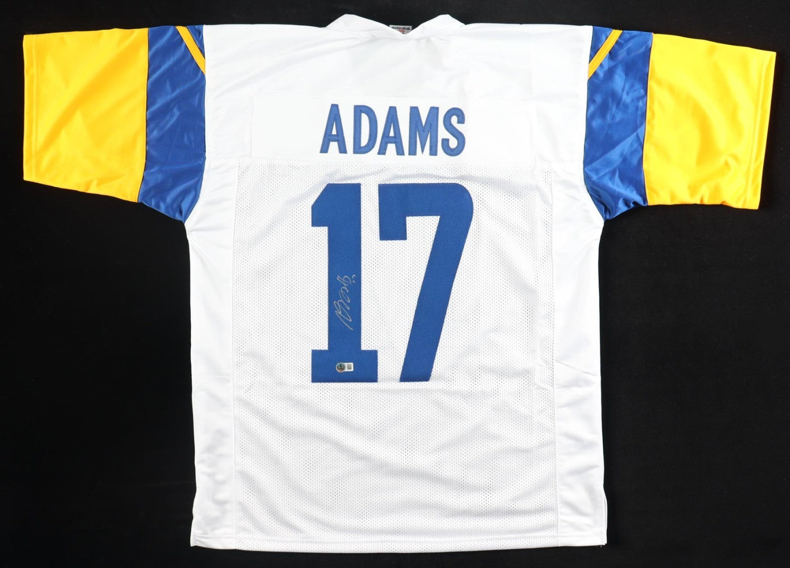 Davante Adams Autographed/Signed White LA Rams Jersey (Beckett Witness)