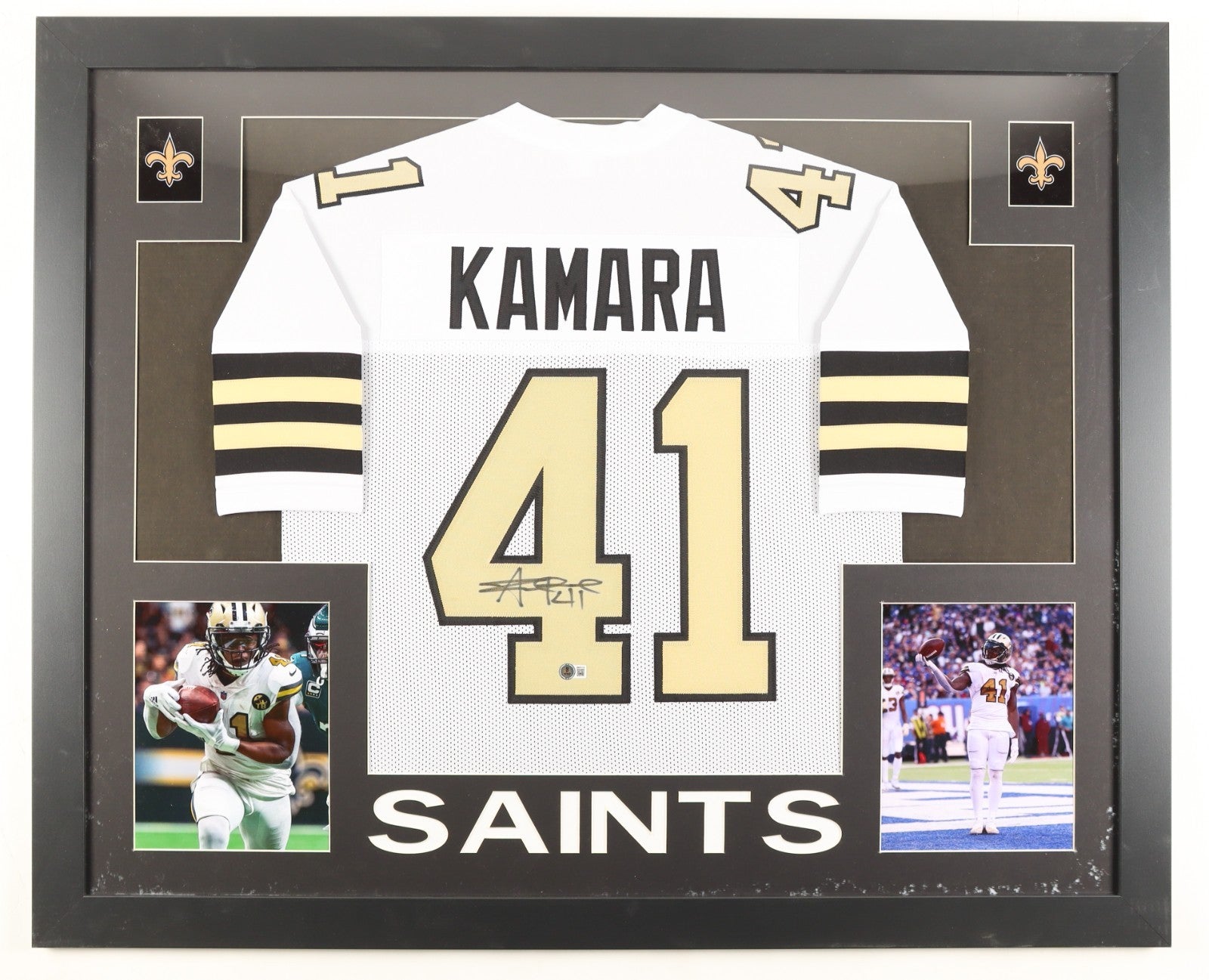 Alvin Kamara Signed Custom Framed Jersey Display – Beckett Certified