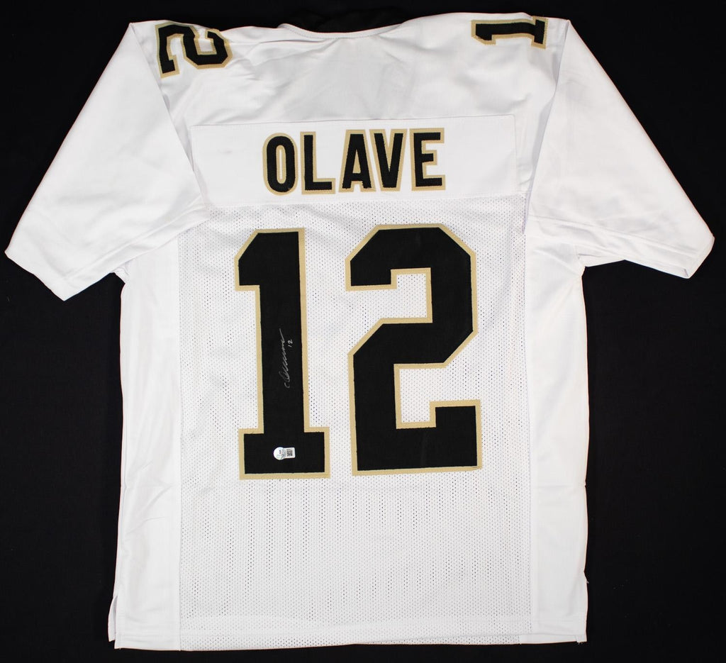 Chris Olave Autographed New Orleans Saints White Custom Jersey – Beckett Certifi