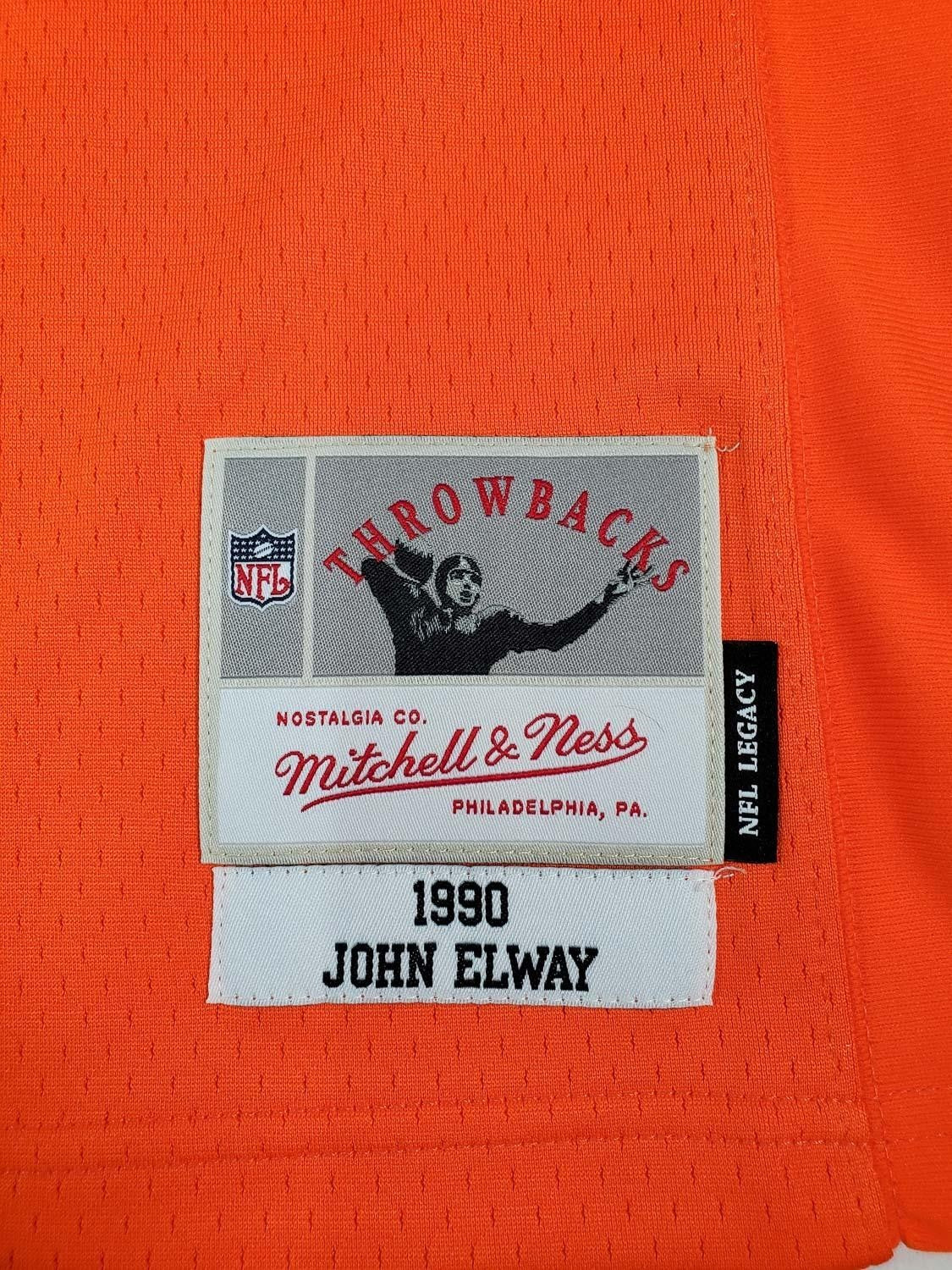 John Elway Signed Denver Broncos Mitchell & Ness Throwback 1990 Legacy Jers