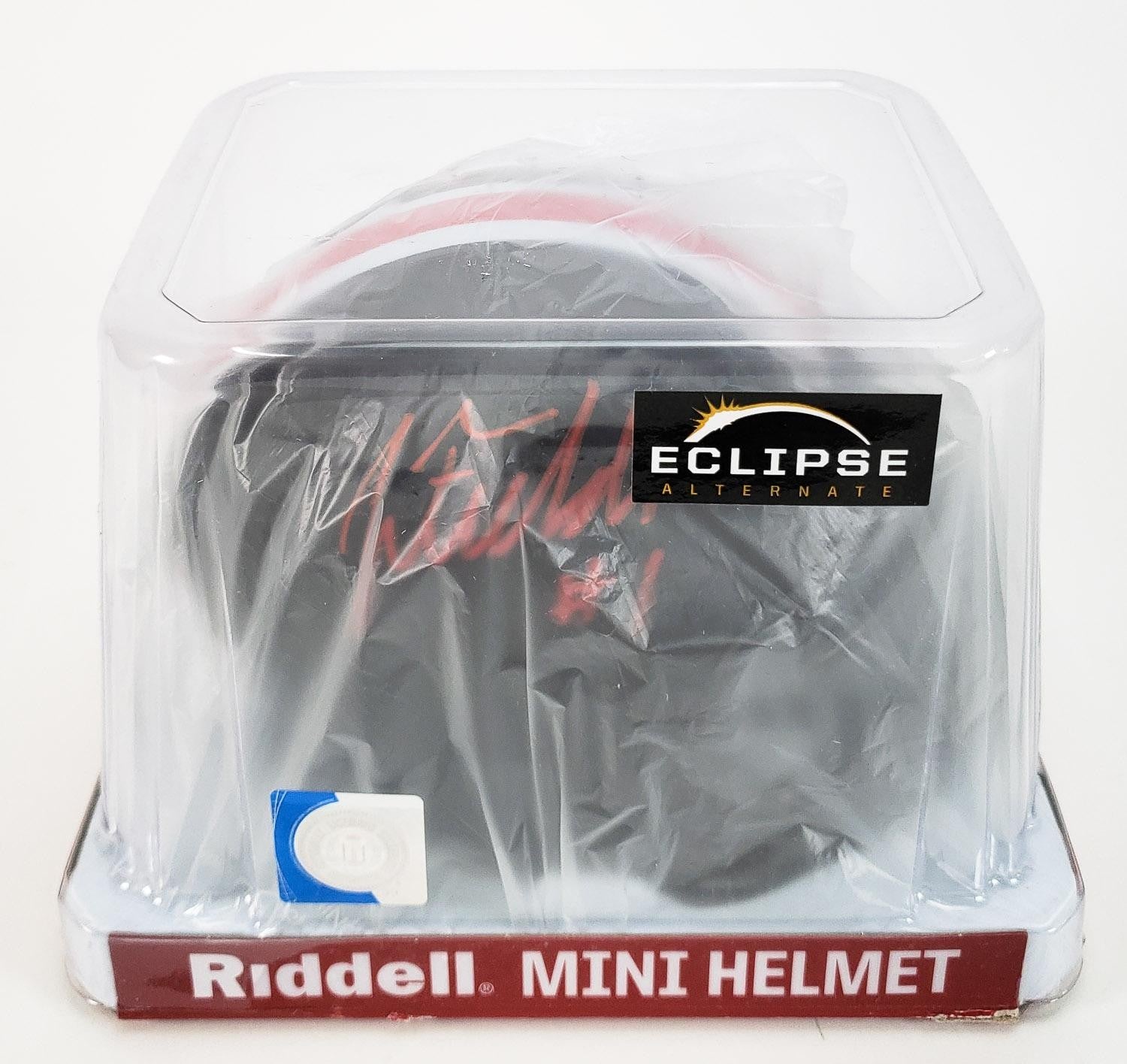 Justin Fields Signed Ohio State Buckeyes Eclipse Alternate Speed Mini Helmet | B