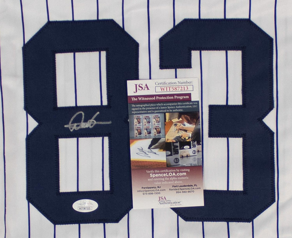 Deivi García Autographed New York Yankees Custom Jersey – JSA Witness Certified