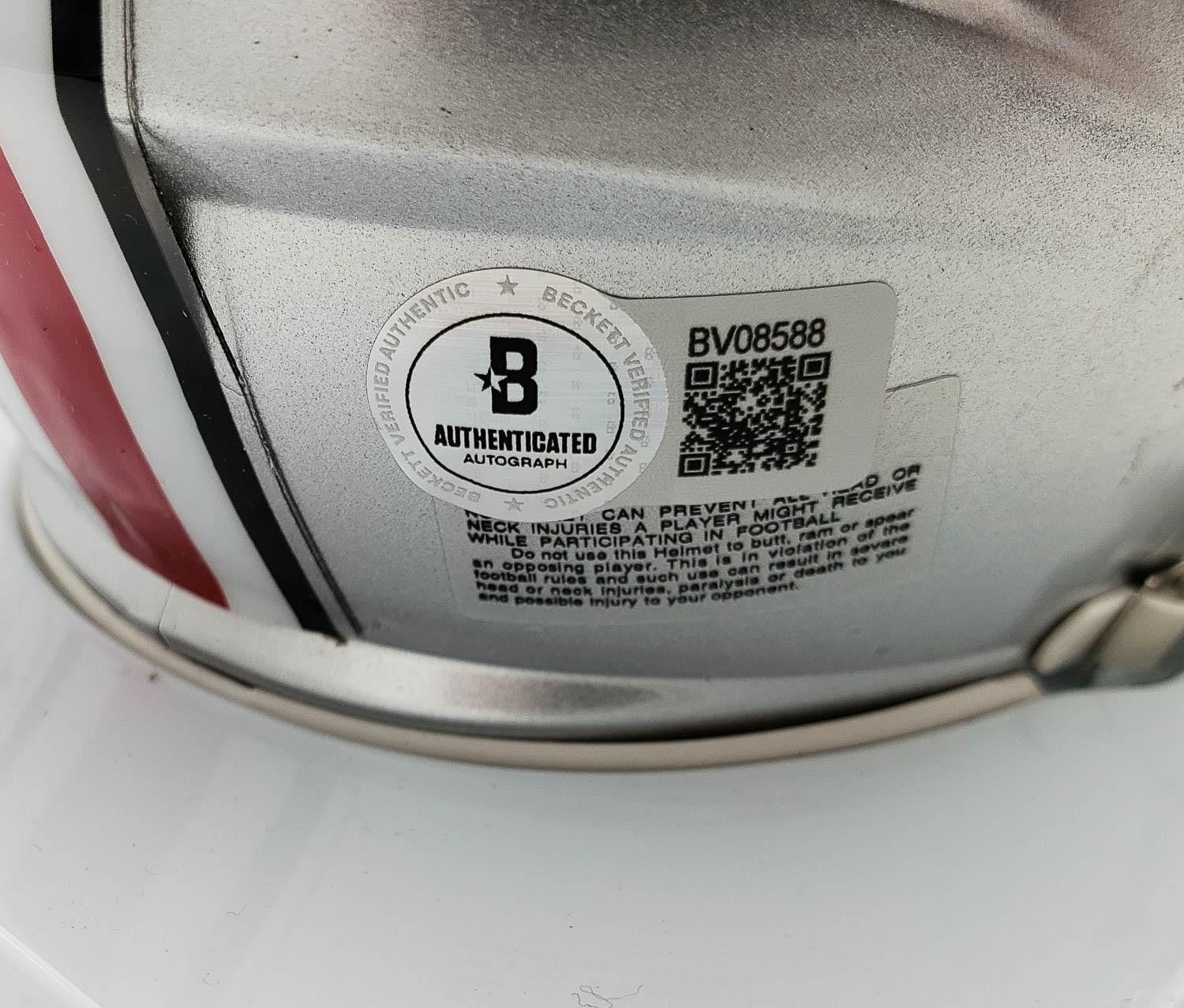 Justin Fields Autographed Ohio State Buckeyes Speed Mini Helmet – Beckett Certif
