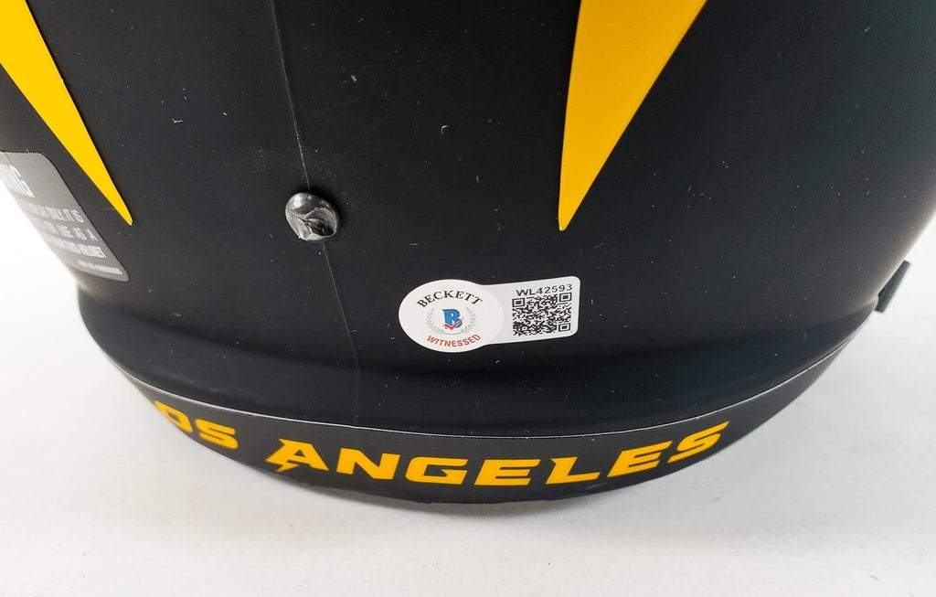 Justin Herbert Autographed Full-Size Los Angeles Chargers Eclipse Speed Helmet –