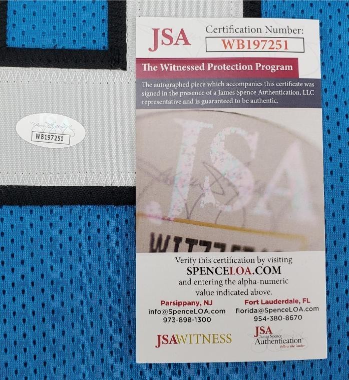 Brian Burns Autographed Carolina Panthers Custom Jersey – JSA Witness Certified