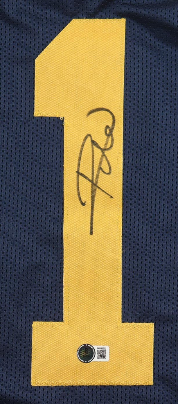 Roman Wilson Signed Michigan Wolverines Blue Jersey – Beckett Certified Autograp