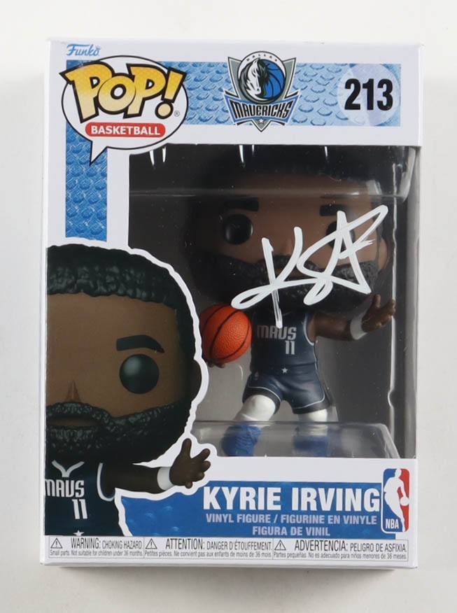 Kyrie Irving Signed Mavericks #213 Funko Pop! Vinyl Figure (AutographCOA)