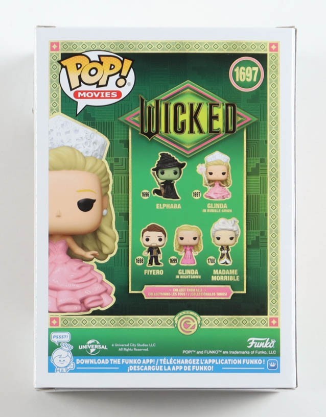 🎭 Ariana Grande Signed Wicked #1697 Glinda in Bubble Gown Funko Pop! – AWM Cert