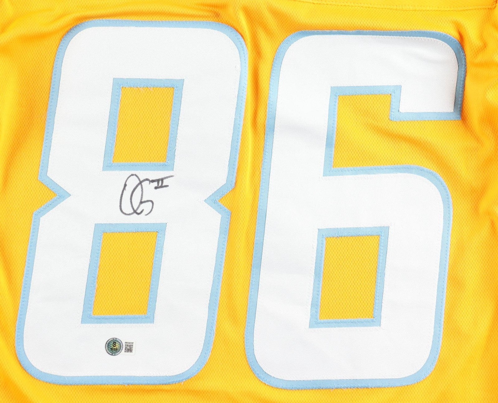 Oronde Gadsden Signed Yellow Chargers Jersey – Beckett Certified Autograph