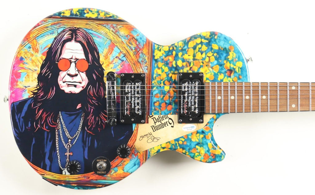 Ozzy Osbourne Signed 39" Custom Electric Guitar (AutographCOA & Real)