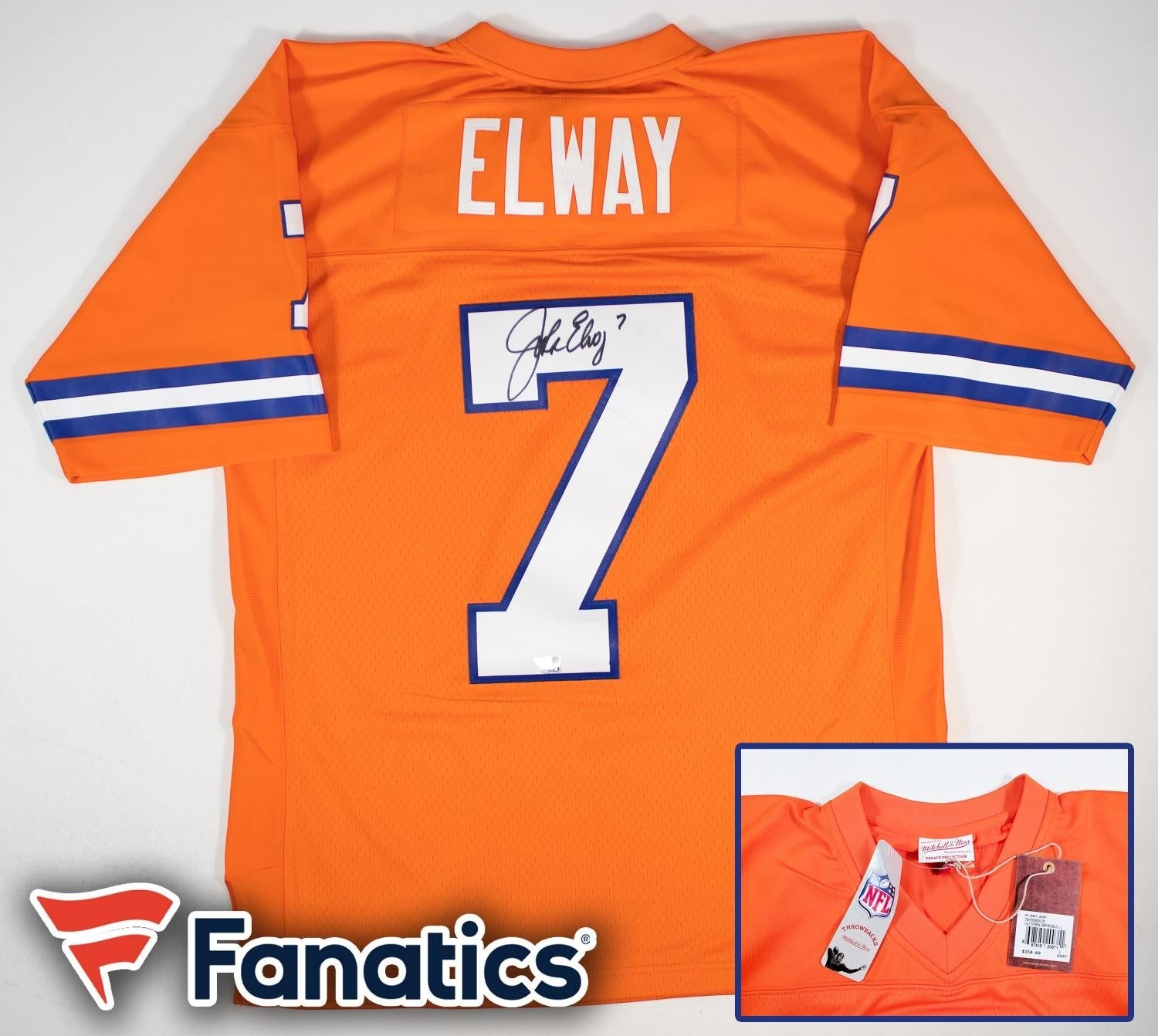 John Elway Signed Denver Broncos Mitchell & Ness Throwback 1990 Legacy Jers