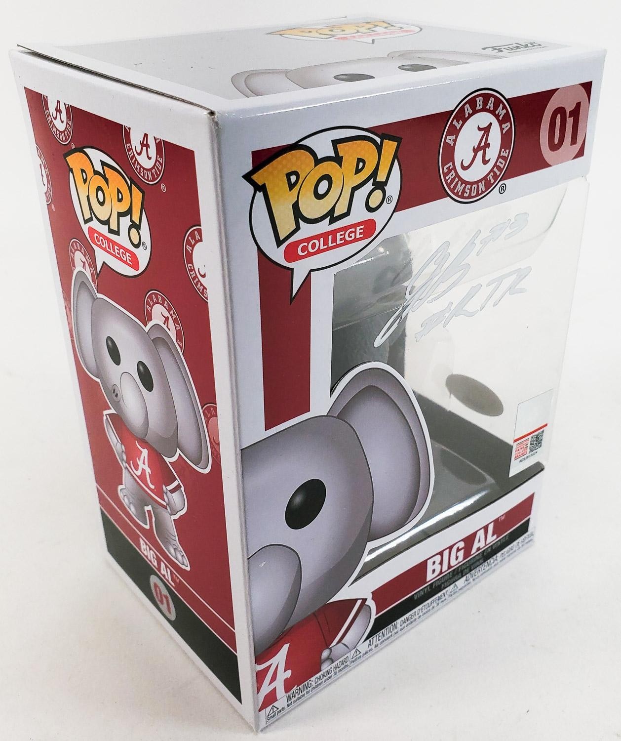 Jermaine Burton Autographed Alabama Big Al Funko Pop! Vinyl Figure #1 – Inscribe