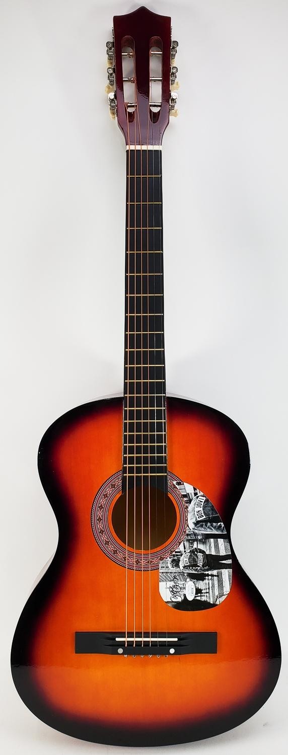 Jon Bon Jovi Signed Acoustic Guitar JSA Hologram Autographed Pickguard