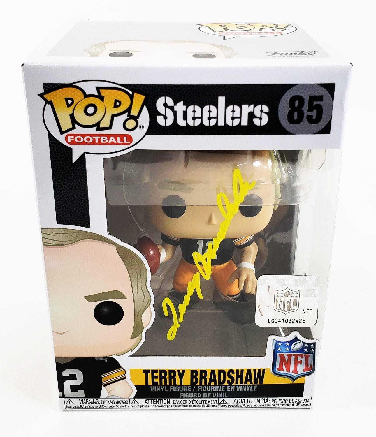 Terry Bradshaw Autographed Pittsburgh Steelers Funko Pop! Vinyl Figure #85 – Bec