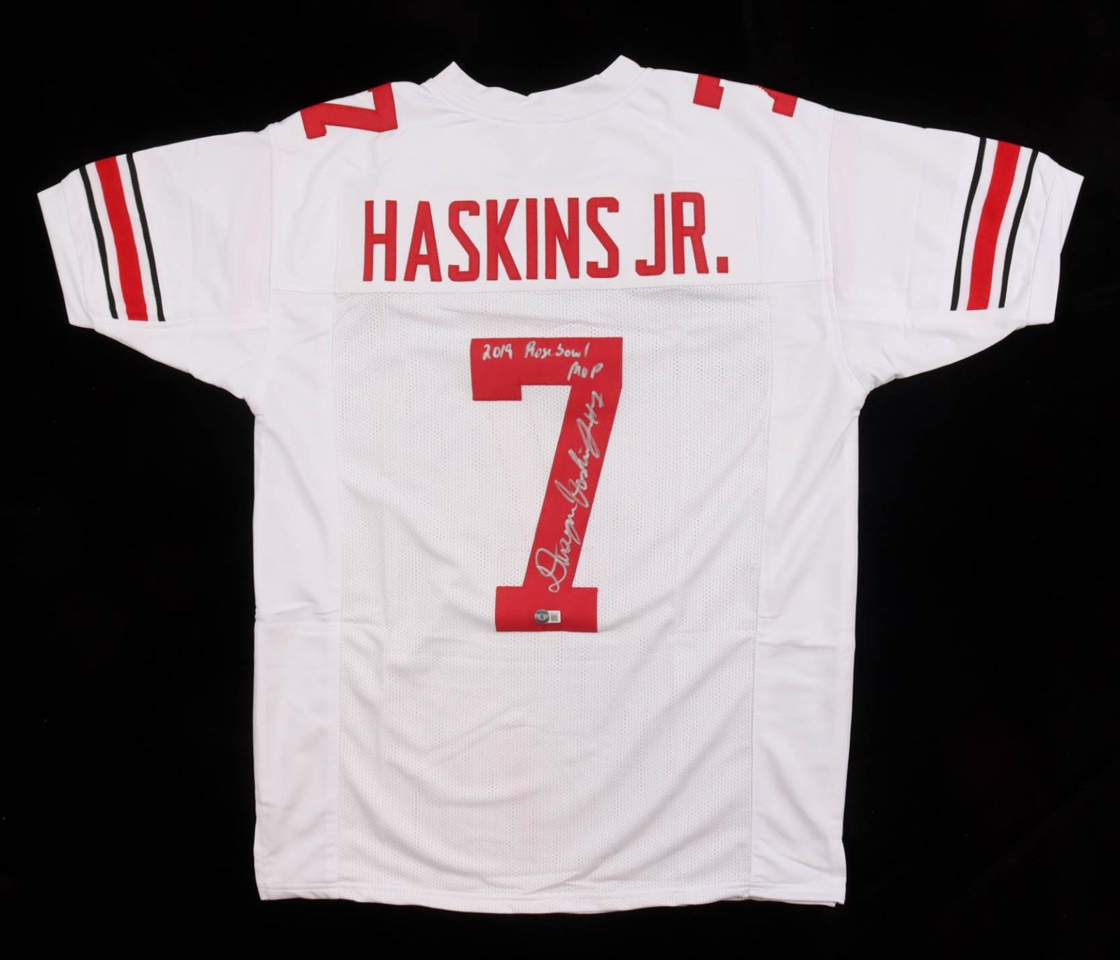 🏈 Dwayne Haskins Jr. Signed Jersey Inscribed “2019 Rose Bowl MVP” – Beckett Cer