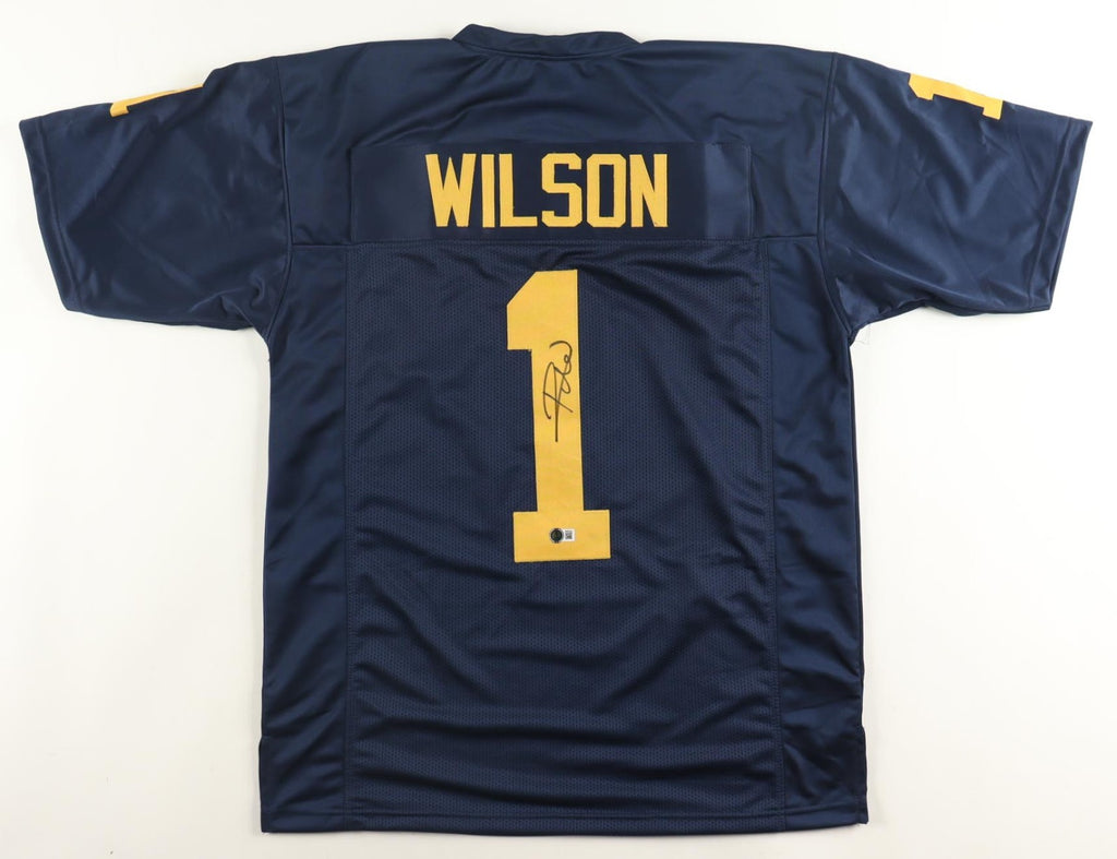 Roman Wilson Signed Michigan Wolverines Blue Jersey – Beckett Certified Autograp
