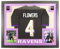 ZAY FLOWERS Signed/Autographed Custom Jersey in 35x43 Frame  - Beckett