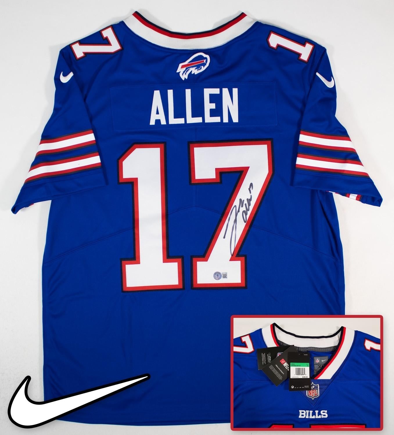 Josh Allen Signed Buffalo Bills Nike NFL Authentic Limited Jersey | Beckett