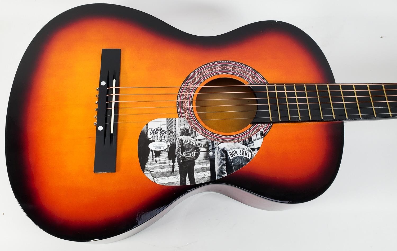 Jon Bon Jovi Signed Acoustic Guitar JSA Hologram Autographed Pickguard