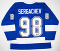 Mikhail Sergachev Autographed Tampa Bay Lightning Custom Jersey – Inscribed JSA