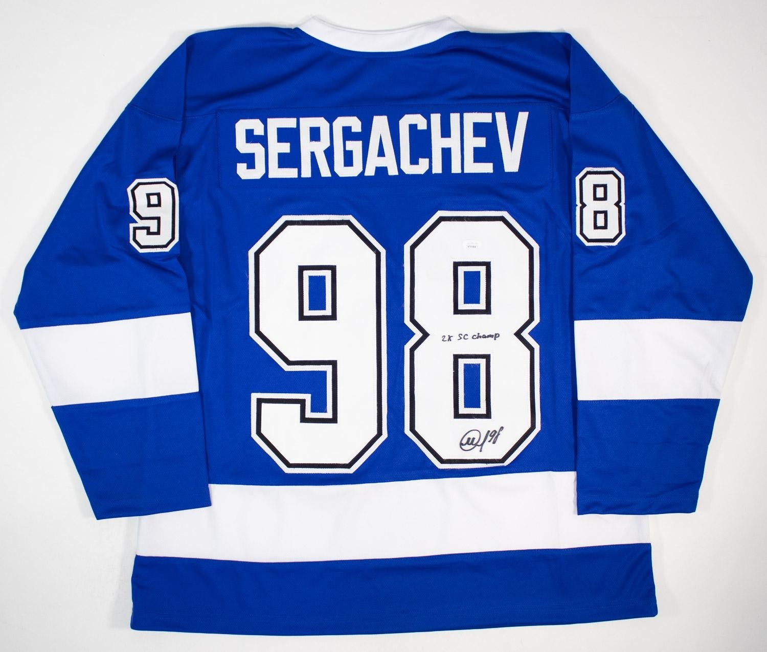 Mikhail Sergachev Autographed Tampa Bay Lightning Custom Jersey – Inscribed JSA