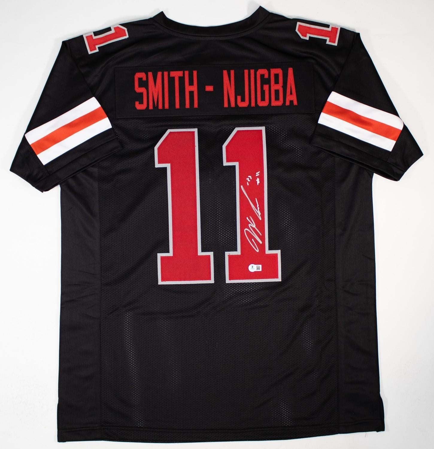 Jaxon Smith-Njigba Autographed Ohio State Buckeyes Jersey Rare Black – Beckett
