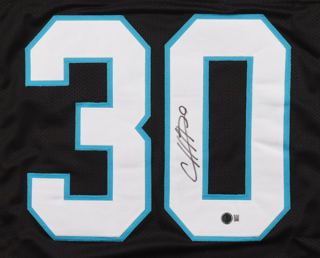 Chuba Hubbard Signed Custom Jersey Beckett COA Carolina Panthers Autograph