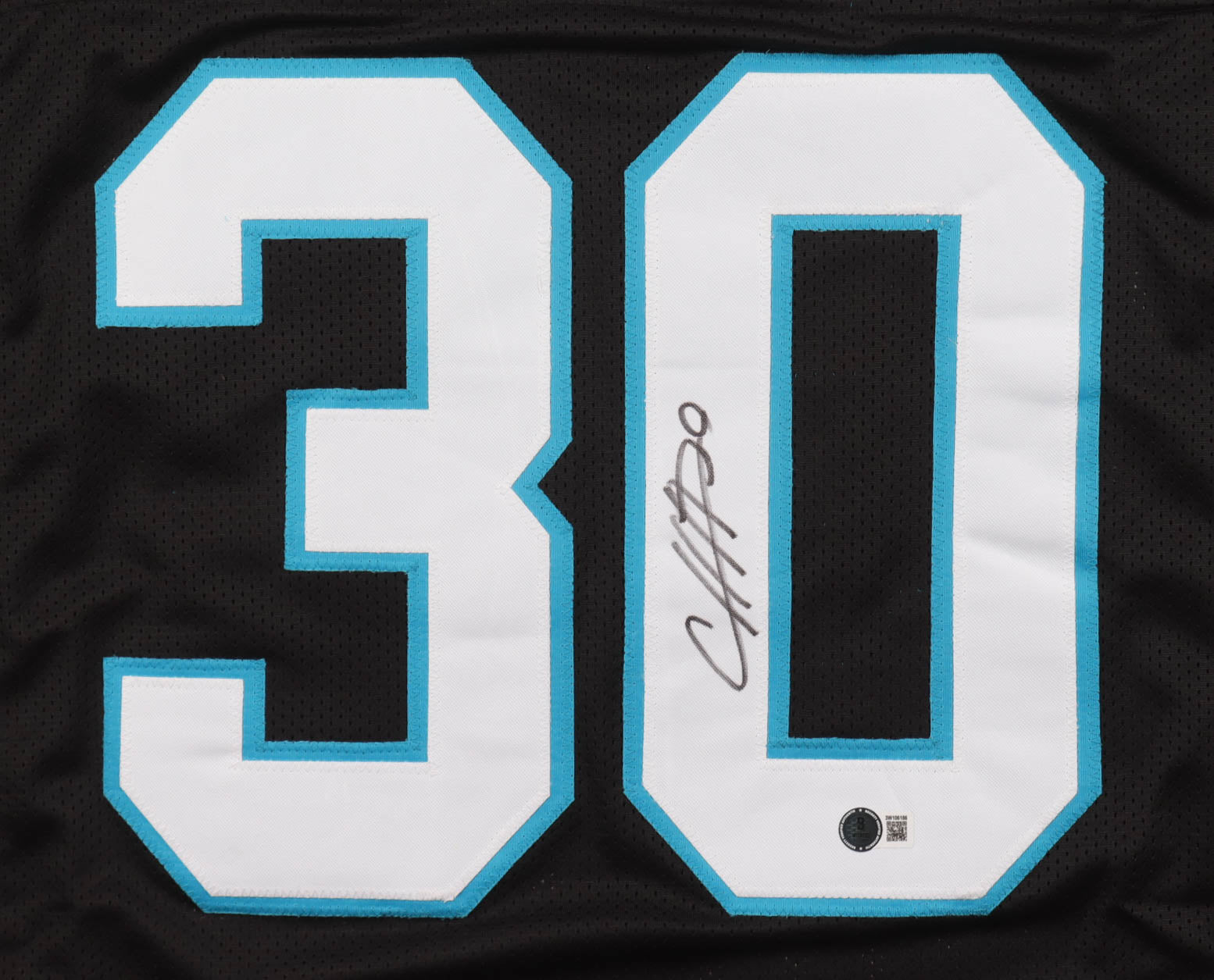 Chuba Hubbard Signed Custom Jersey Beckett COA Carolina Panthers Autograph