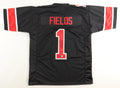 Justin Fields Signed Custom Black Alt Jersey Beckett COA Ohio State Buckeyes Autograph