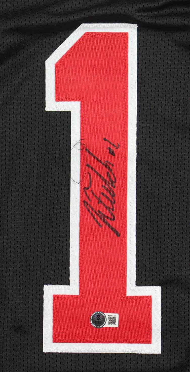 Justin Fields Signed Custom Black Alt Jersey Beckett COA Ohio State Buckeyes Autograph